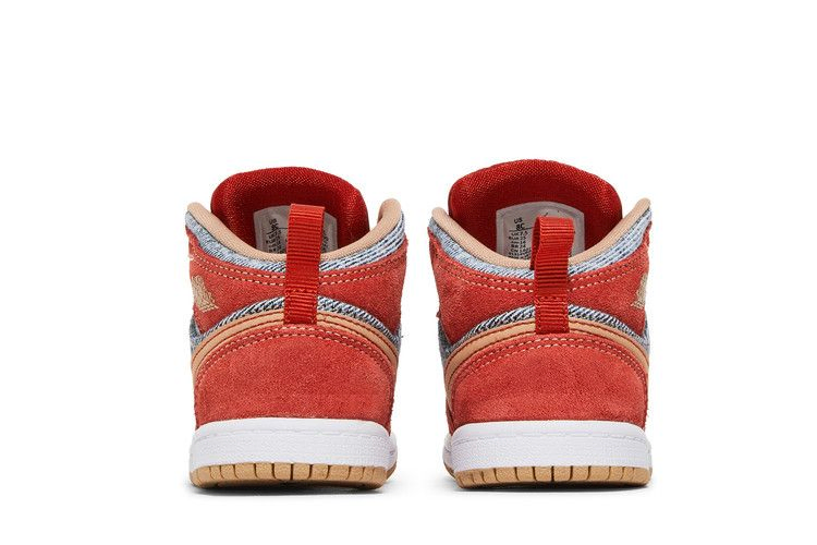 Кроссовки Air Jordan 1 Mid SE TD 'Denim Red'