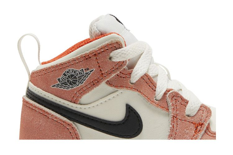 Кроссовки Air Jordan 1 Mid SE TD 'Orange Suede'