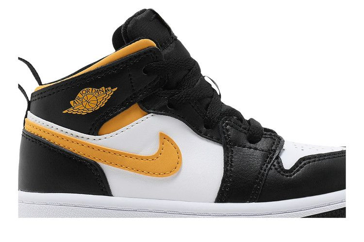 Кроссовки Air Jordan 1 Mid TD 'Black University Gold'