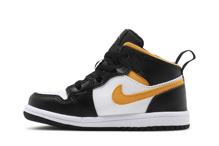 Кроссовки Air Jordan 1 Mid TD 'Black University Gold'