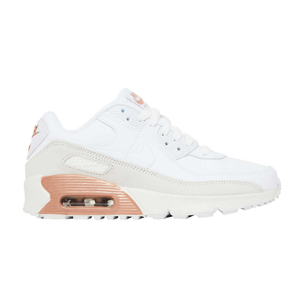 Кроссовки Nike Air Max 90 Leather GS 'White Metallic Red Bronze'