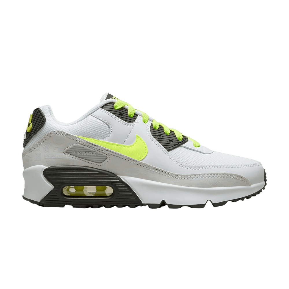 Кроссовки Nike Air Max 90 Leather GS 'White Volt'