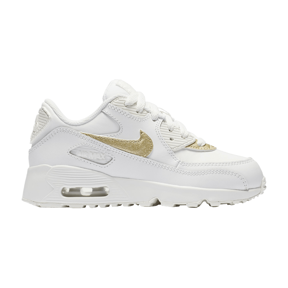 Кроссовки Nike Air Max 90 Leather PS 'White Metallic Gold Star'