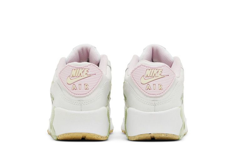 Кроссовки Nike Air Max 90 Leather SE GS 'White Pink Foam Honeydew'