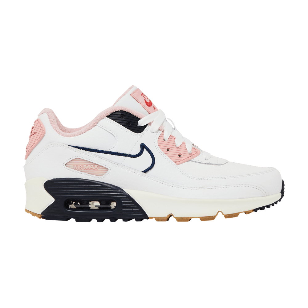Кроссовки Nike Air Max 90 Leather SE GS 'White Pink Glaze'