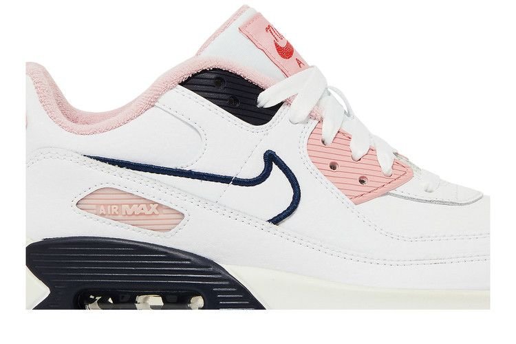 Кроссовки Nike Air Max 90 Leather SE GS 'White Pink Glaze'