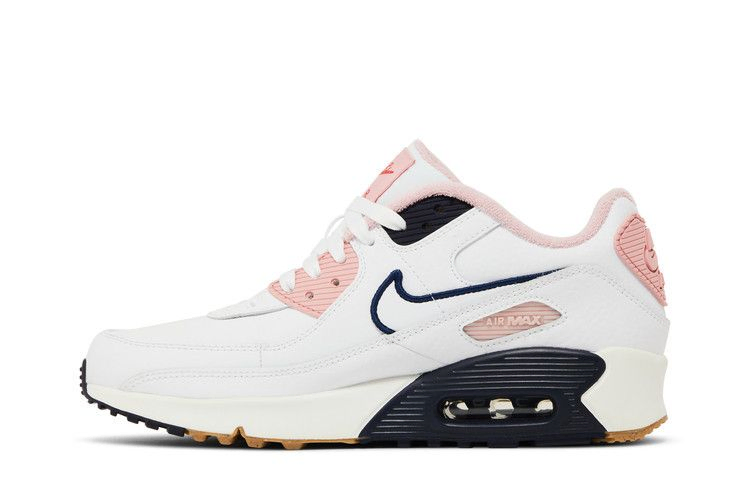 Кроссовки Nike Air Max 90 Leather SE GS 'White Pink Glaze'