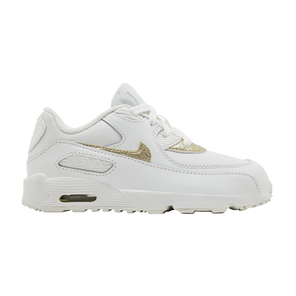 Кроссовки Nike Air Max 90 Leather TD 'White Metallic Gold Star'