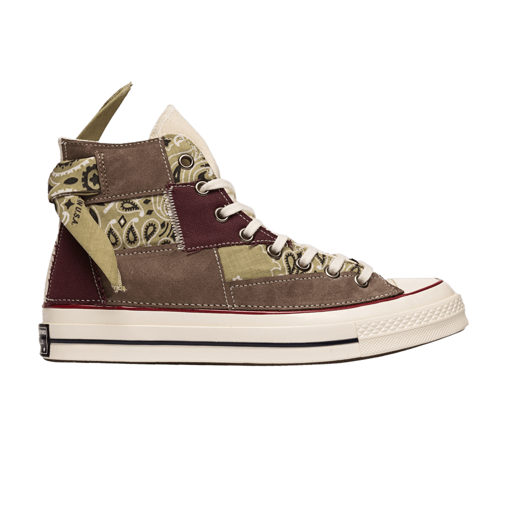 Кроссовки Converse Chuck 70 Canvas LTD High 'Maroon Paisley Patchwork'