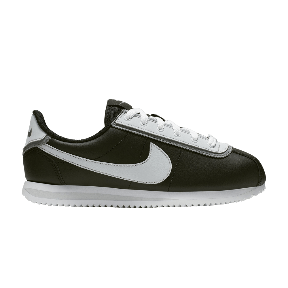 Кроссовки Nike Cortez Basic Leather Double GS 'Black Pure Platinum'