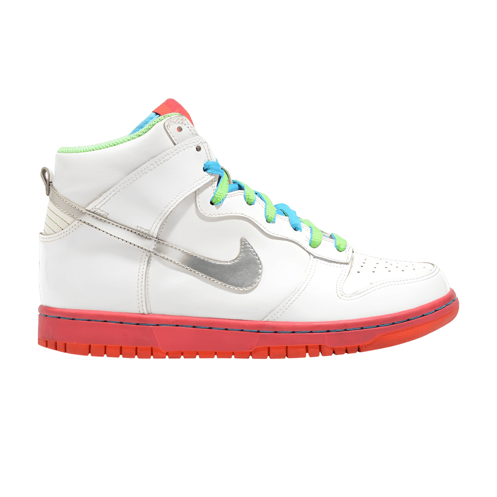 Кроссовки Nike Dunk High GS 'White Silver Cherry'
