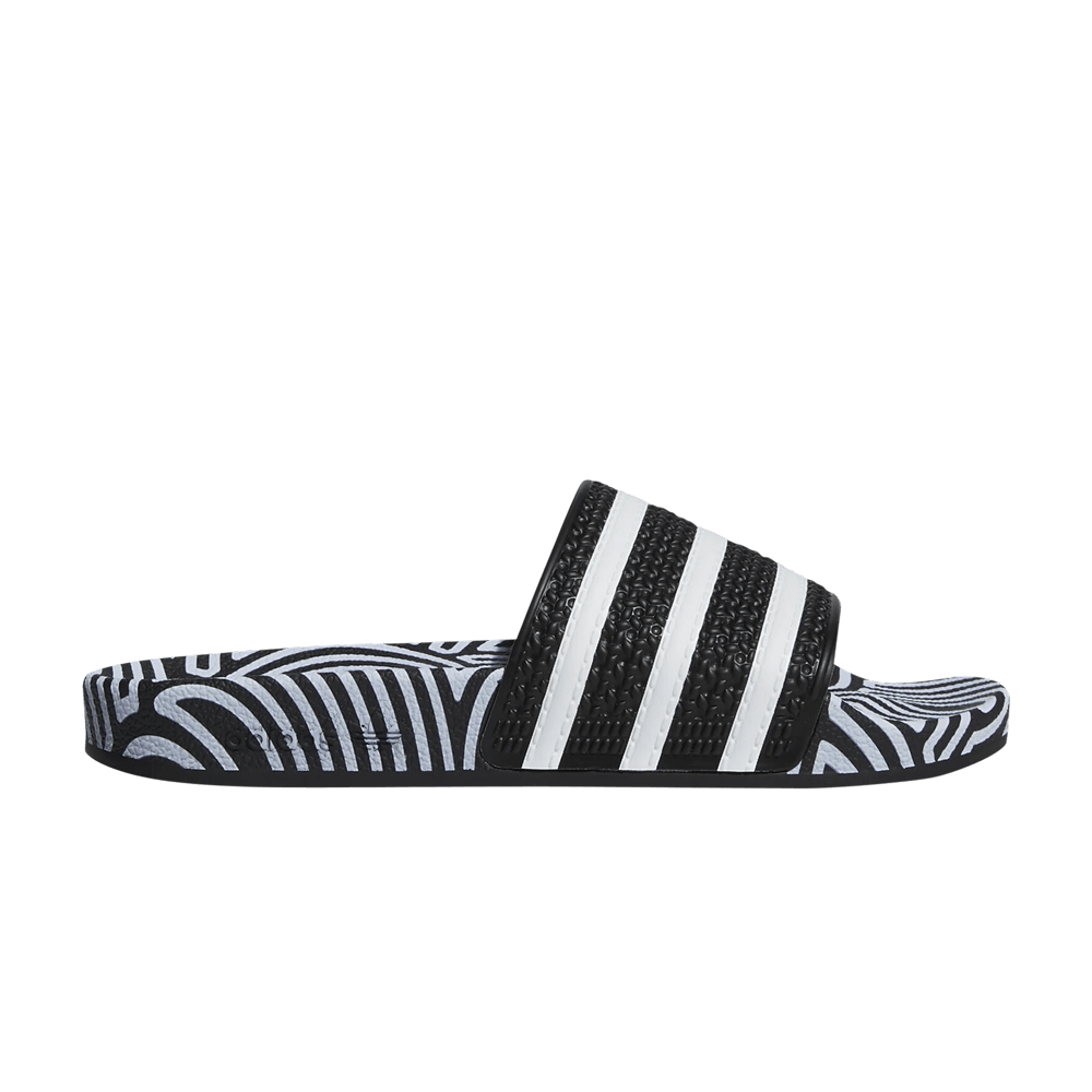 hirocoledge-x-adilette-slides-takahashi-hiroko-black-white-fy1592
