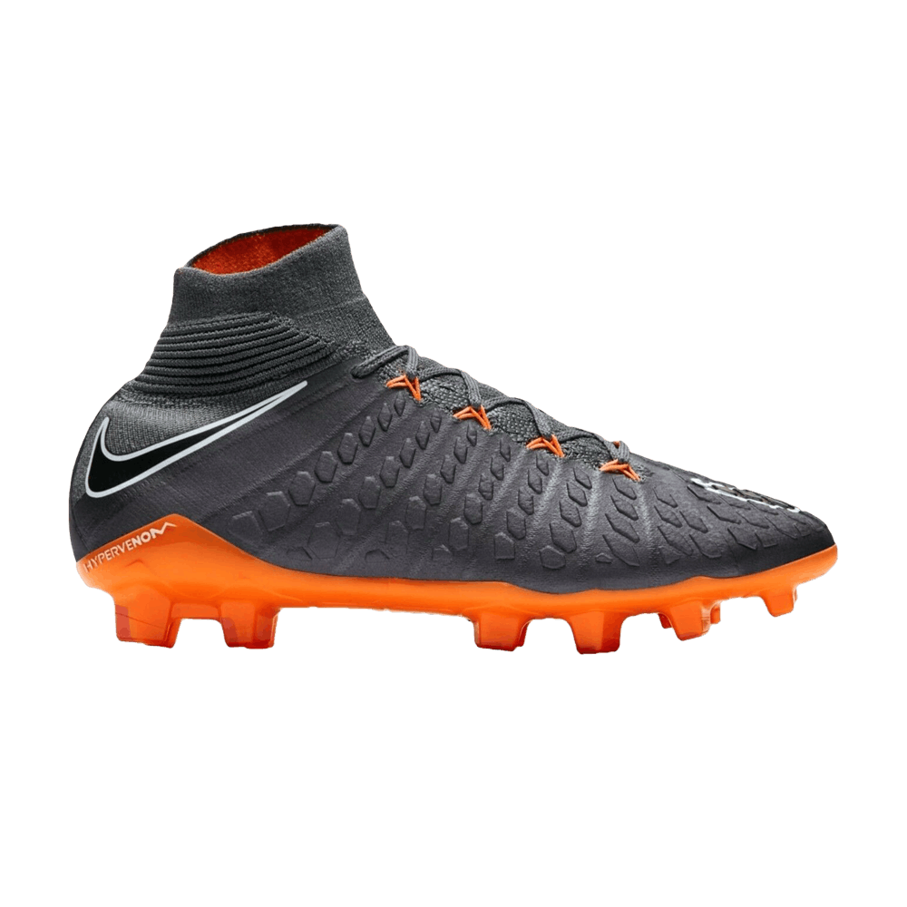 Кроссовки Nike Hypervenom 3 Elite DF FG GS 'Dark Grey Total Orange'