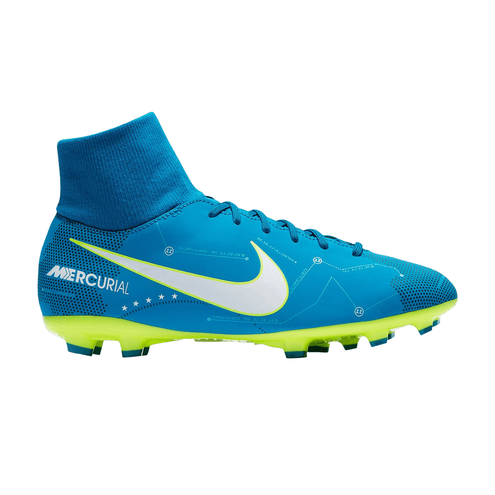 Кроссовки Nike Neymar Jr. x Mercurial Victory 6 DF FG GS 'Blue Orbit Volt'
