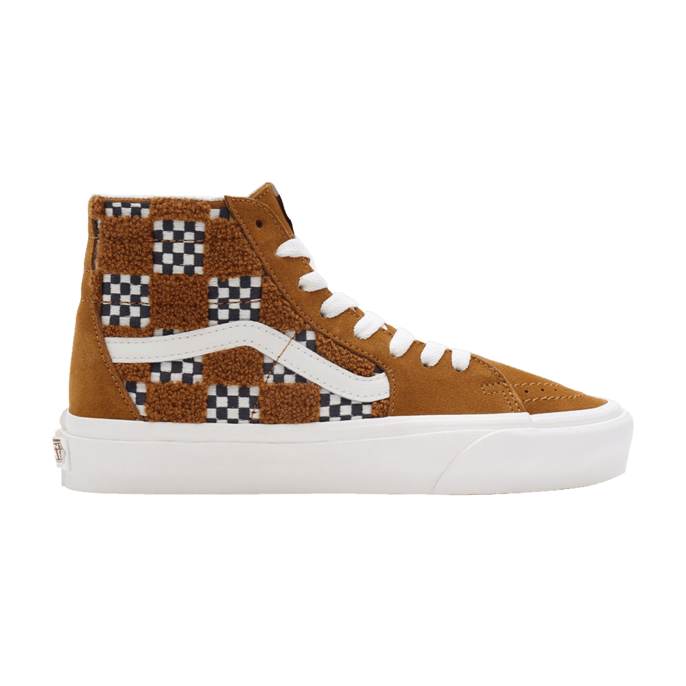 sk8-hi-tapered-tufted-check-golden-brown-vn0009qp1m7