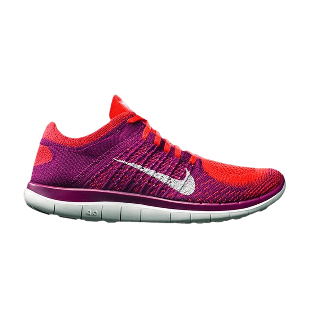 Кроссовки Nike Wmns Free Flyknit 4.0 'Bright Crimson Raspberry Red'