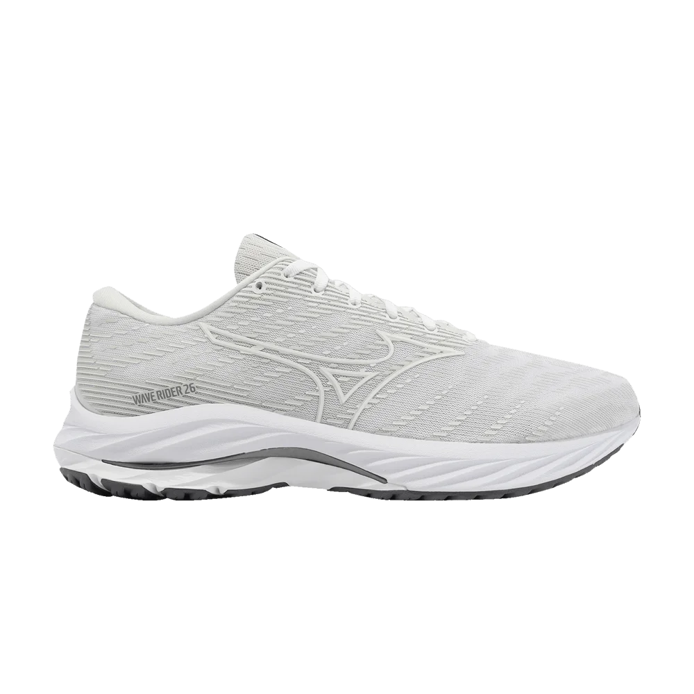 Кроссовки Mizuno Wave Rider 26 Super Wide 'White Grey'