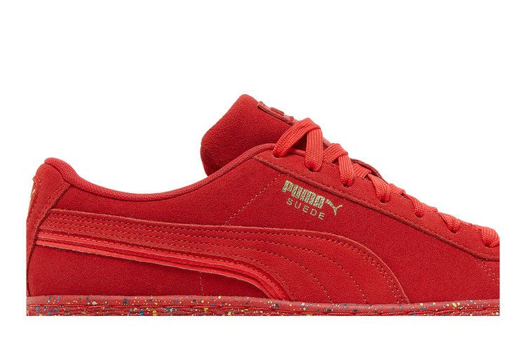 Кроссовки Puma Suede Triplex Mono 'Red Paint Splatter'