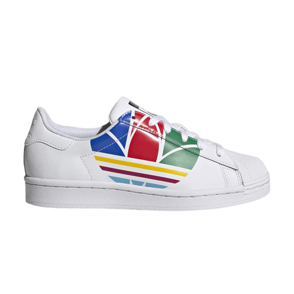 Кроссовки adidas Superstar Pure J 'Colorful Trefoil - Cloud White'