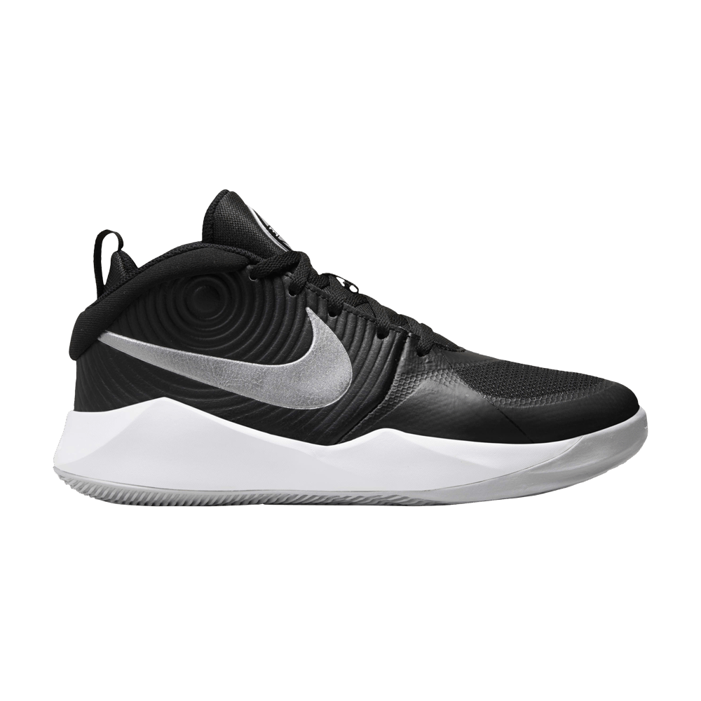 Кроссовки Nike Team Hustle D9 GS 'Black Metallic Silver'