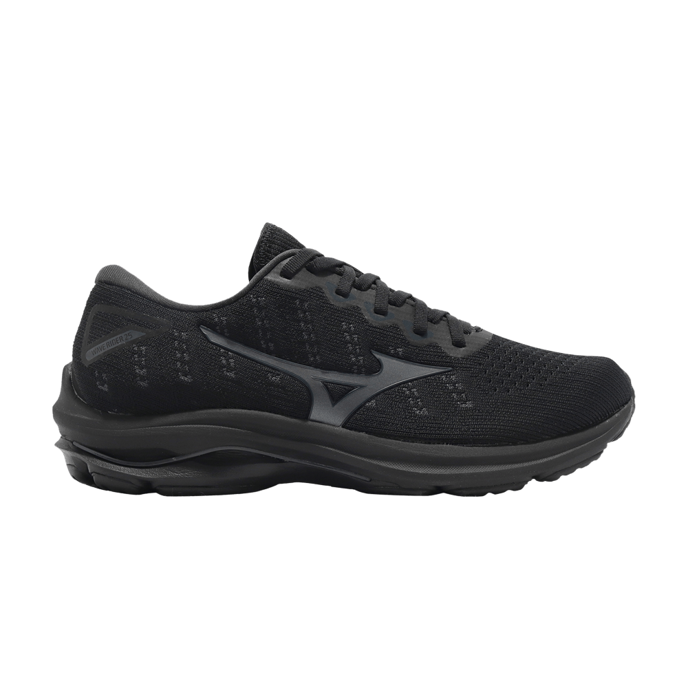 Кроссовки Mizuno Wave Rider 25 Waveknit 'Black Dark Grey'