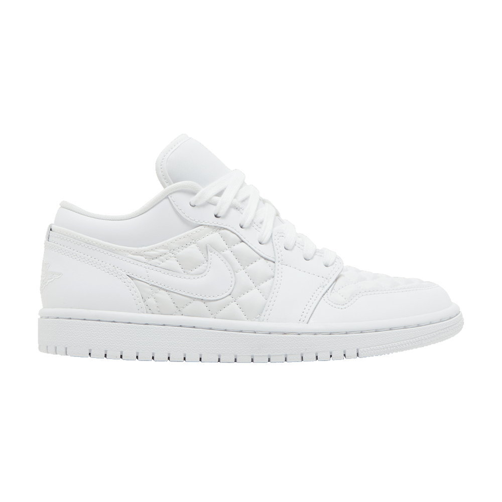 Кроссовки Wmns Air Jordan 1 Low 'Triple White Quilted'