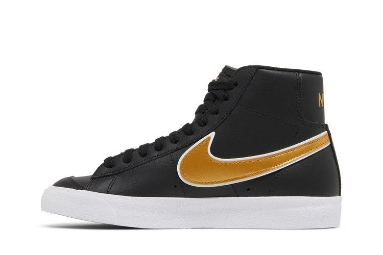 Кроссовки Nike Wmns Blazer Mid '77 Essential 'Black Metallic Gold'