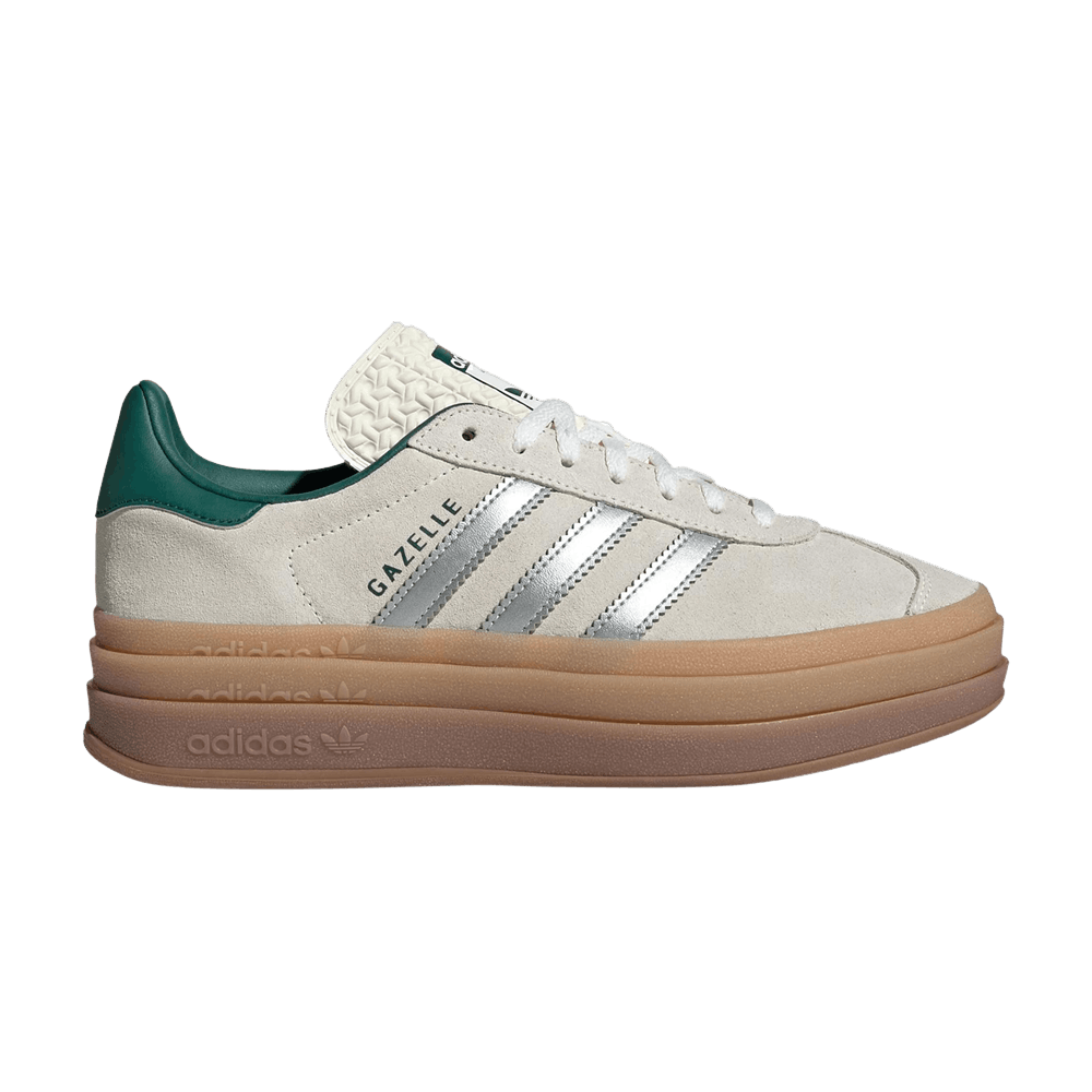 Кроссовки adidas Wmns Gazelle Bold 'Off White Silver Metallic Green'