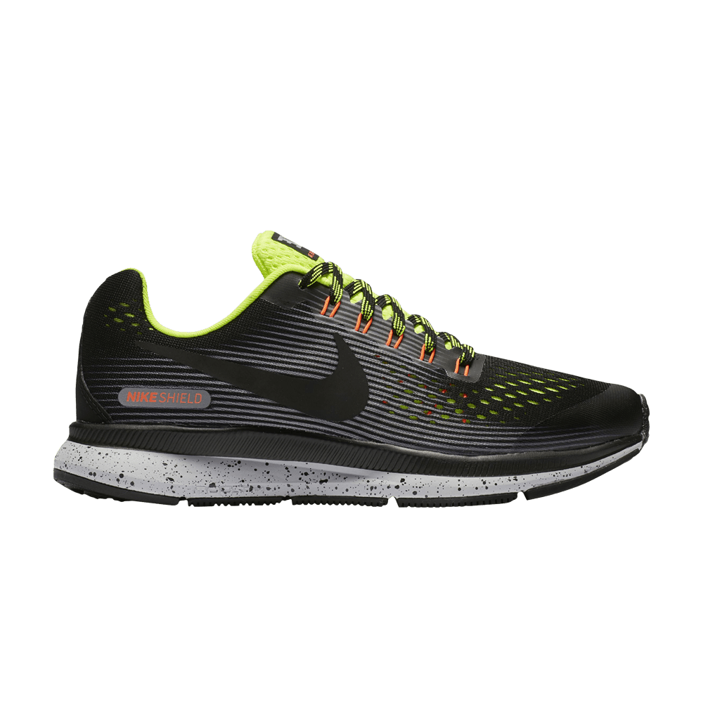 Кроссовки Nike Zoom Pegasus 34 Shield GS 'Black Grey Volt'