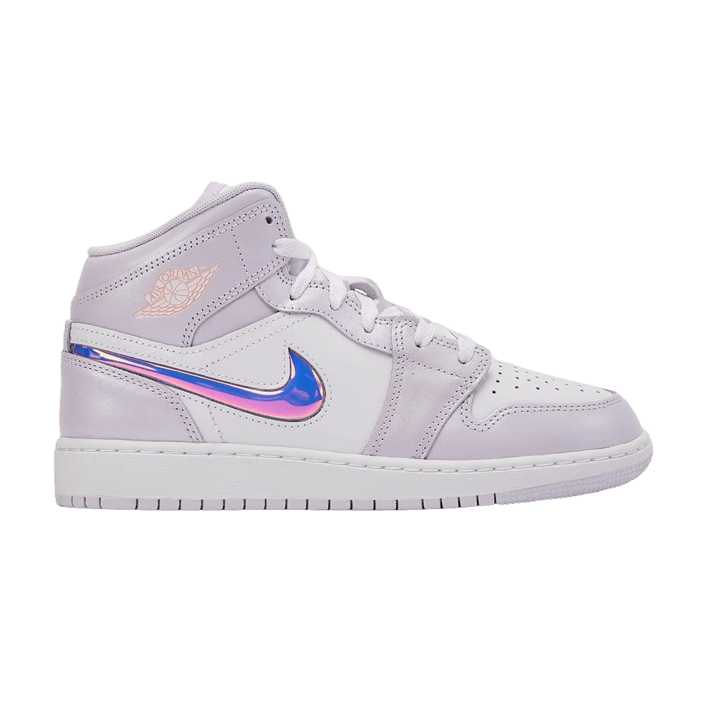 Кроссовки Air Jordan 1 Mid SE GS 'Barely Grape Atomic Pink'