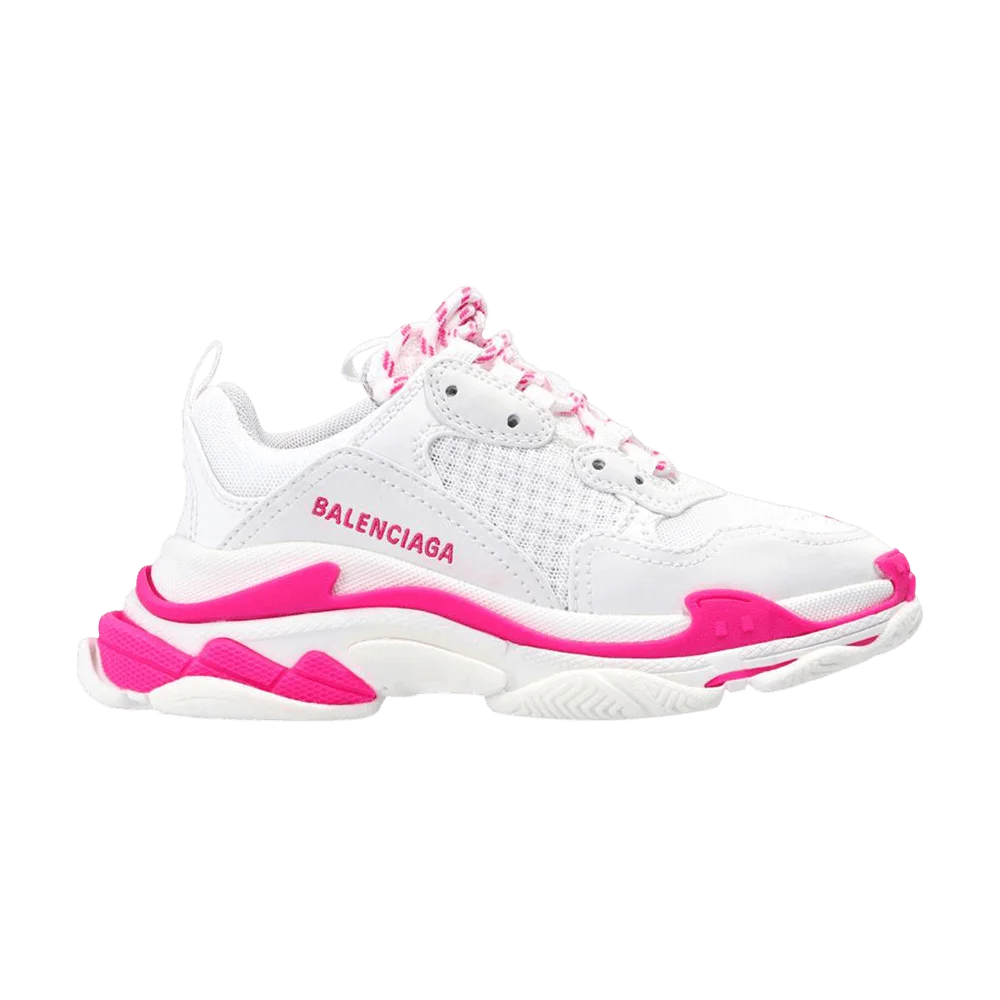Кроссовки Balenciaga Triple S Sneaker 'White Fluo Pink'