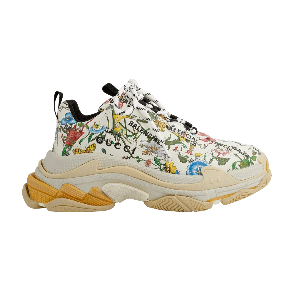 Кроссовки Gucci x Balenciaga Wmns Triple S Sneaker 'The Hacker Project - Floral'