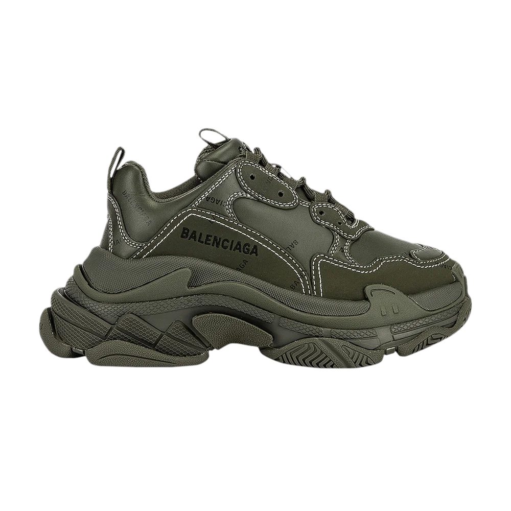 Кроссовки Balenciaga Wmns Triple S Sneaker 'Allover Logo - Khaki'