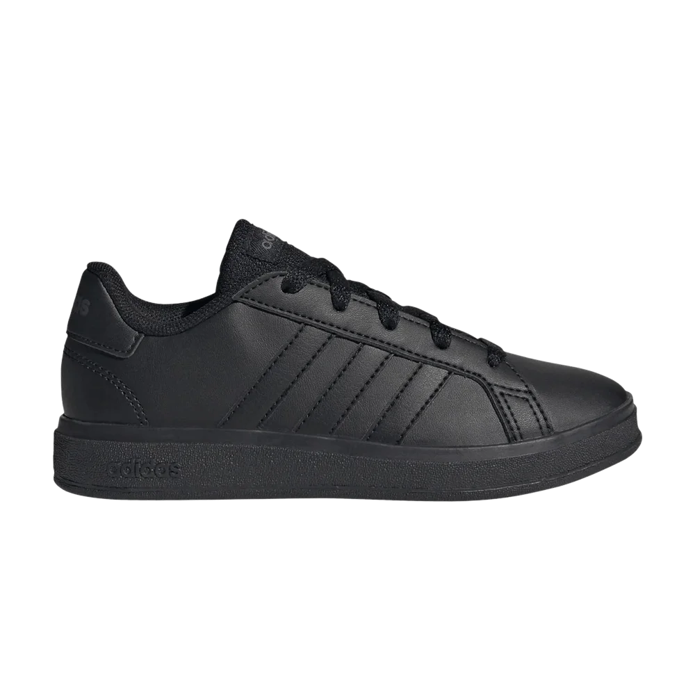 Кроссовки Adidas Grand Court Lace-Up K 'Black Grey'