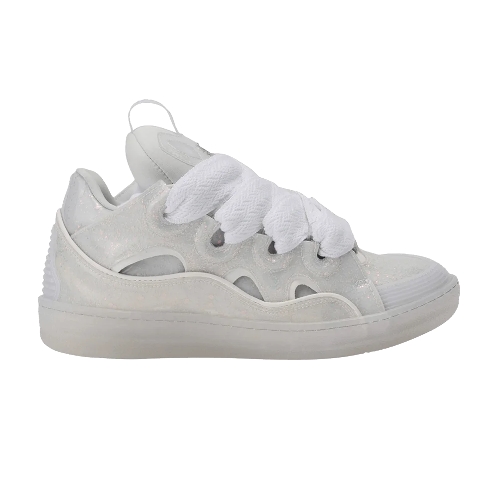 Кроссовки Lanvin Curb Sneakers 'Glitter Effect - Triple White'