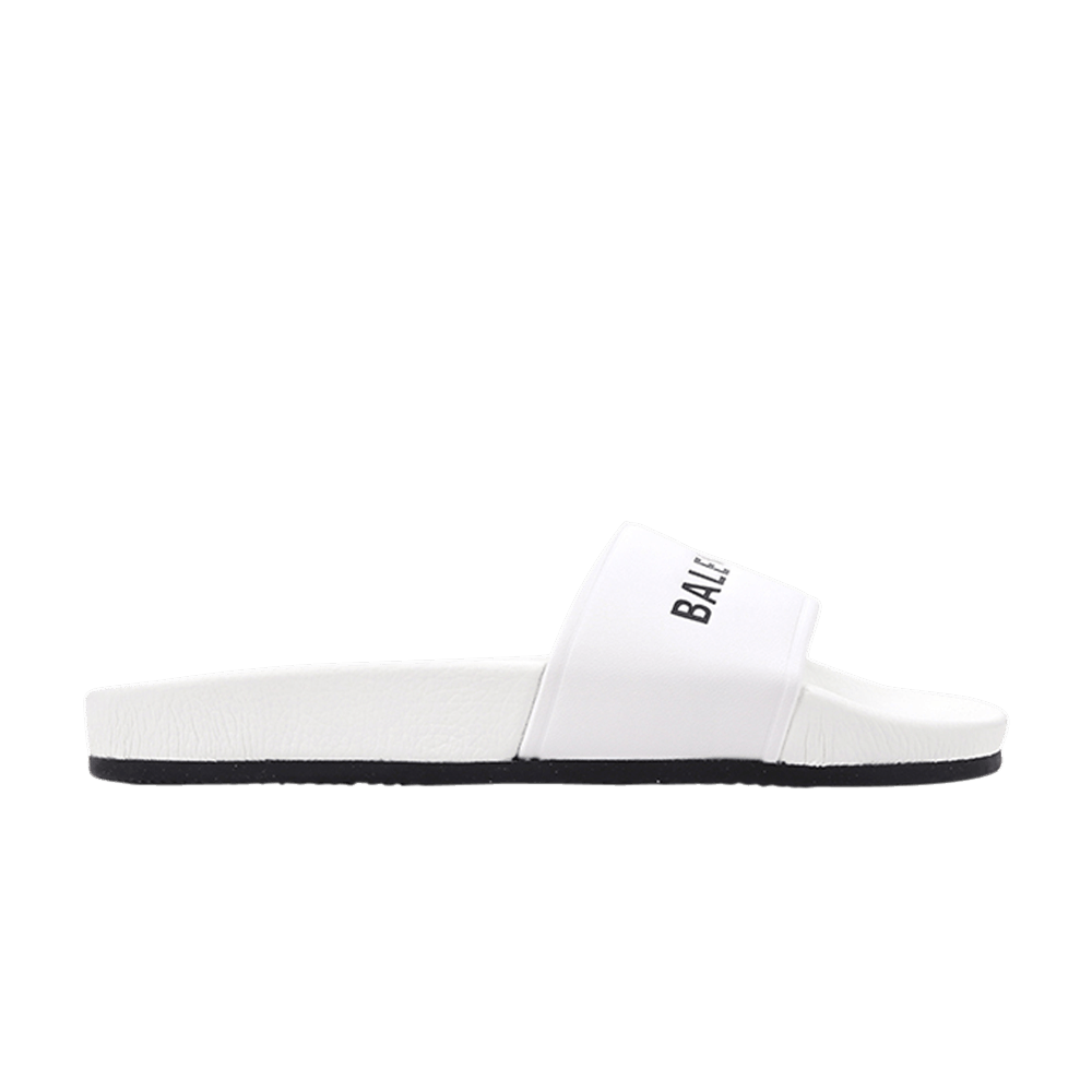 Кроссовки Balenciaga Classic Logo Slide 'White'
