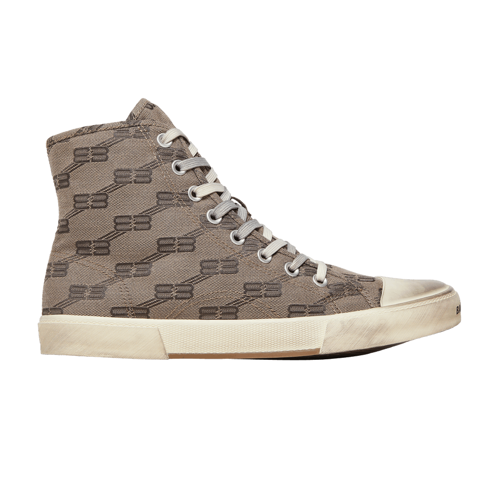 Кроссовки Balenciaga Paris High 'BB Monogram - Dark Mink Grey'