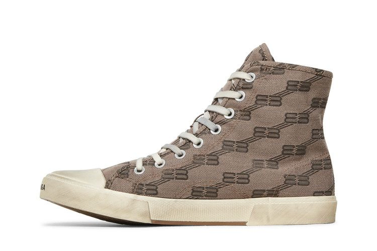 Кроссовки Balenciaga Paris High 'BB Monogram - Dark Mink Grey'