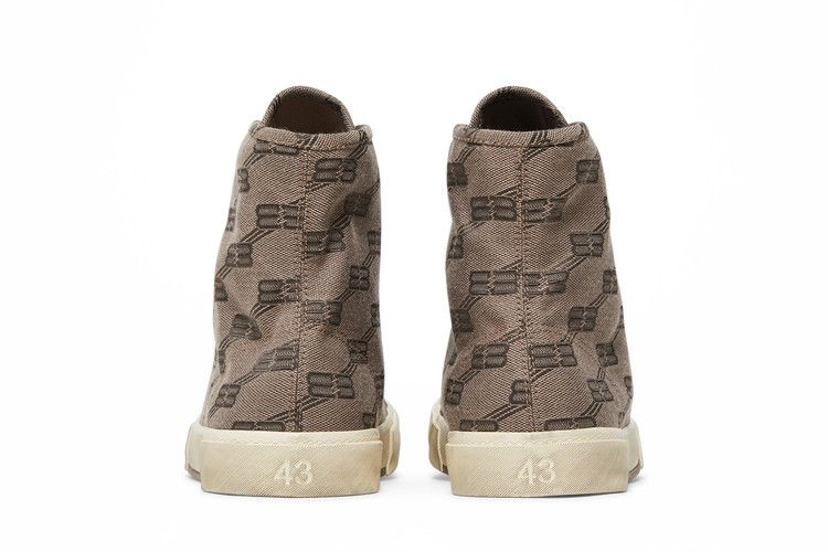 Кроссовки Balenciaga Paris High 'BB Monogram - Dark Mink Grey'