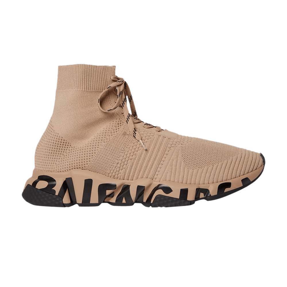 Кроссовки Balenciaga Speed Lace-Up Sneaker 'Graffiti - Beige Black'