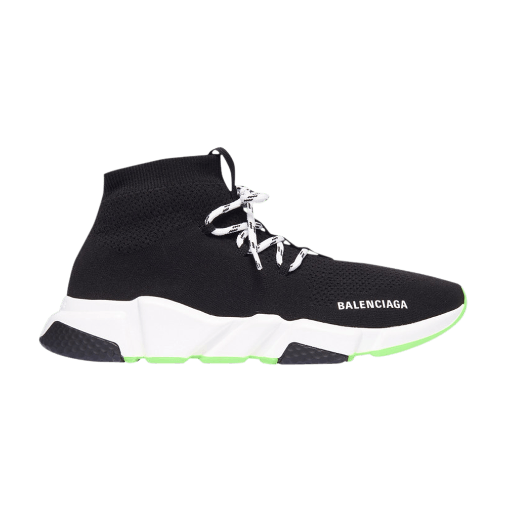 Кроссовки Balenciaga Speed Lace Up Trainer 'Black Neon Green'
