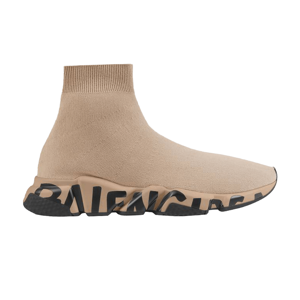 Кроссовки Balenciaga Speed Sneaker 'Midsole Graffiti - Beige Black'