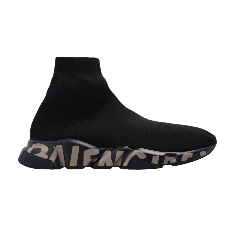Кроссовки Balenciaga Speed Sneaker 'Midsole Graffiti - Black Dark Beige'