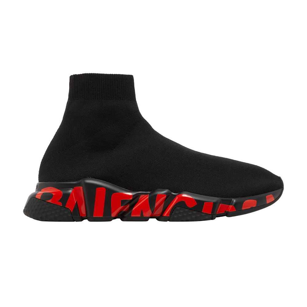 Кроссовки Balenciaga Speed Sneaker 'Midsole Graffiti - Black Red'