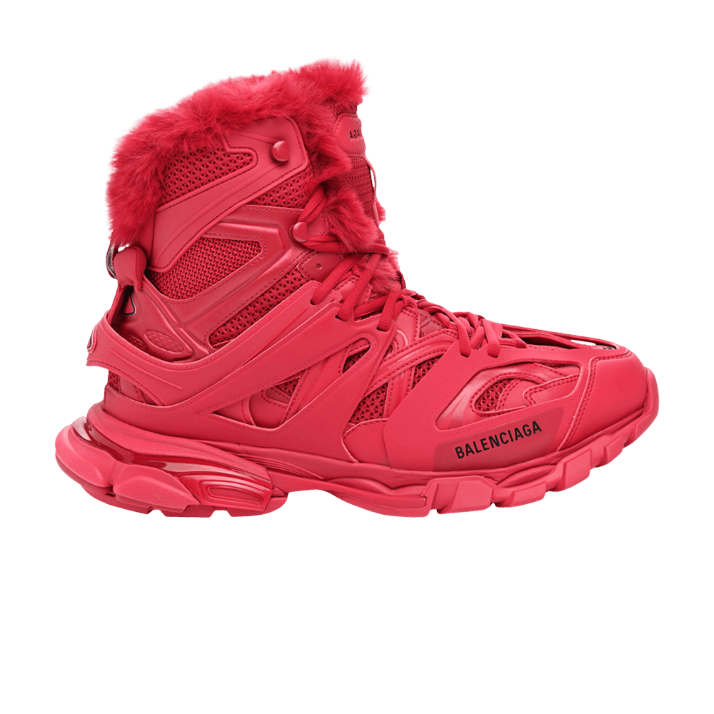 Кроссовки Balenciaga Track Hike High 'Faux Fur - Burgundy'