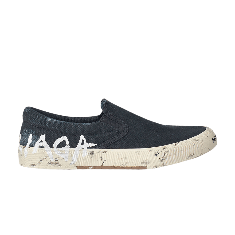 Кроссовки Balenciaga Wmns Paris Slip On 'Graffiti - Black'
