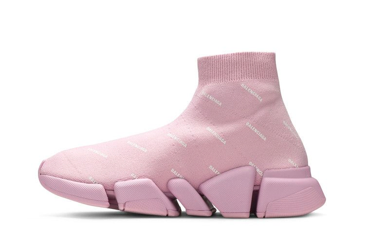 Кроссовки Balenciaga Wmns Speed 2.0 Sneaker 'Allover Logo - Soft Pink'