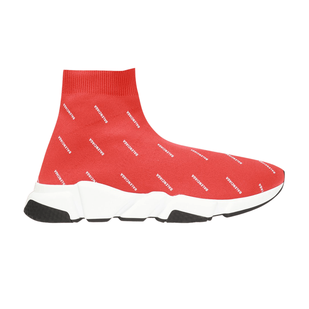 Кроссовки Balenciaga Wmns Speed Trainer Mid 'All Over Logo - Red'