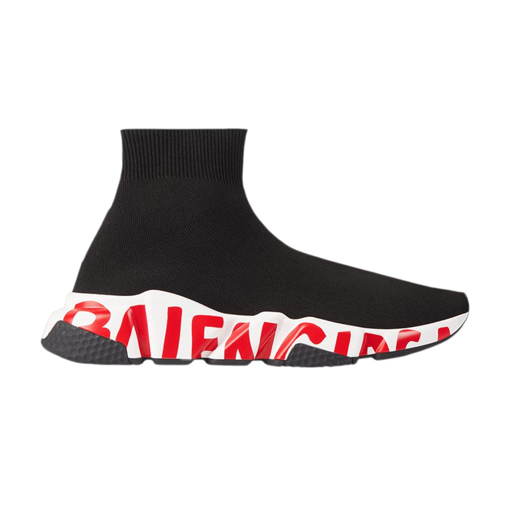 Кроссовки Balenciaga Wmns Speed Trainer 'Midsole Graffiti - Black Red'