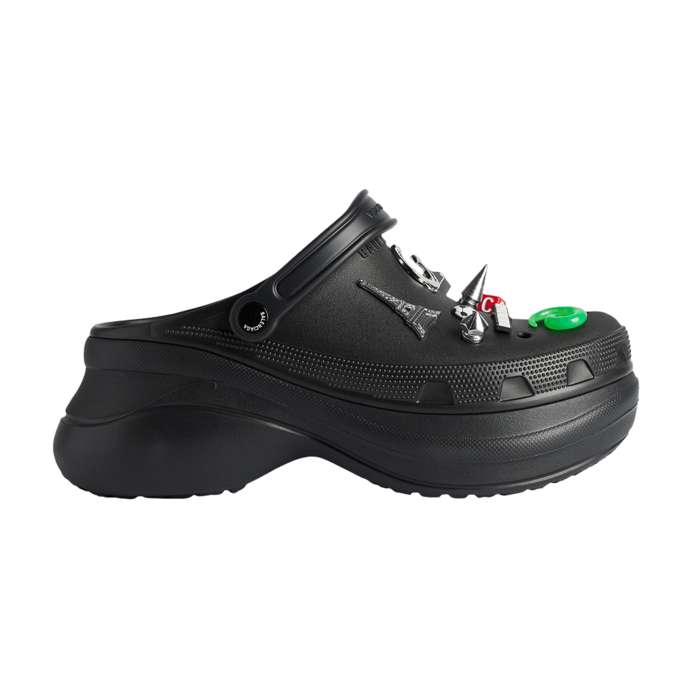 Кроссовки Crocs x Balenciaga Mule Jibbitz 'Black'
